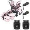 ICandy Peach 7 Twin Pushchair Travel System Bundle With Maxi-Cosi Cabriofix ISize Car Seat & Base - Blush 2 ICandy Peach 7 Twin Pushchair Travel System Bundle With Maxi-Cosi Cabriofix ISize Car Seat & Base - Blush -Baby Products Store icandy peach 7 twin cabriofix isize base bundle blush