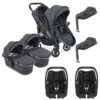 ICandy Peach 7 Twin Pushchair Travel System Bundle With Maxi-Cosi Cabriofix ISize Car Seat & Base - Dark Grey -Baby Products Store icandy peach 7 twin cabriofix isize base bundle dark grey