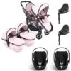 ICandy Peach 7 Twin Cybex Cloud T Travel System Bundle - Blush -Baby Products Store icandy peach 7 twin cloud t base bundle blush