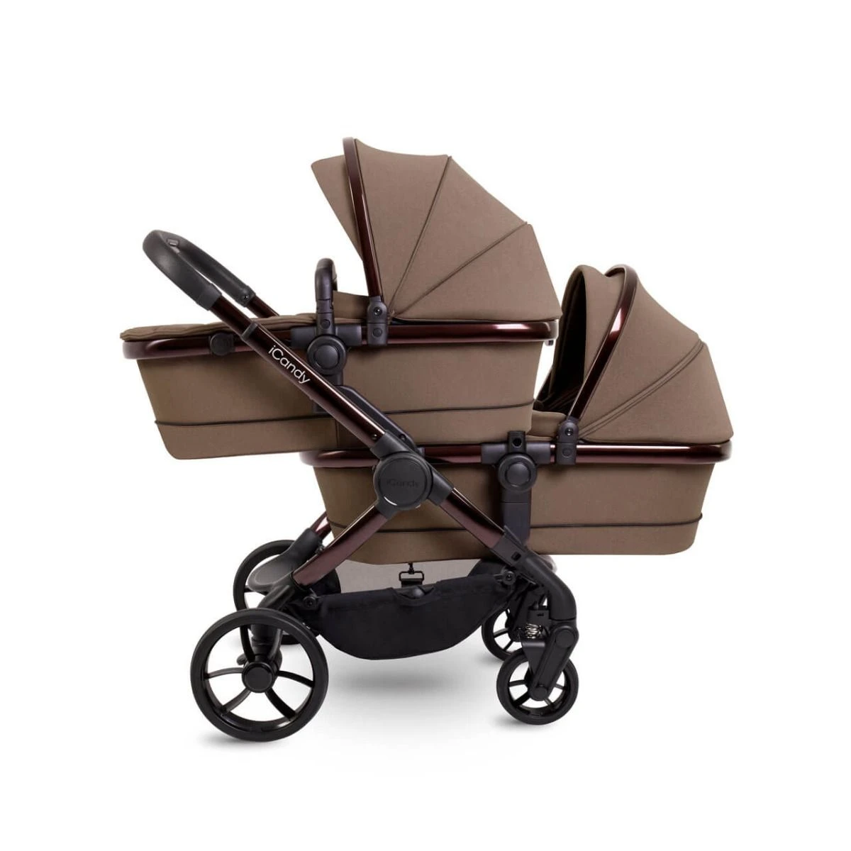 ICandy Peach 7 Twin Pushchair Travel System Bundle With Maxi-Cosi Cabriofix ISize Car Seat & Base - Coco 5 ICandy Peach 7 Twin Pushchair Travel System Bundle With Maxi-Cosi Cabriofix ISize Car Seat & Base - Coco - Image 3