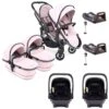 ICandy Peach 7 Twin Pushchair Travel System Bundle With Cocoon ISize Car Seat & Base - Blush -Baby Products Store icandy peach 7 twin cocoon base bundle blush