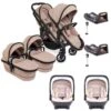 ICandy Peach 7 Twin Pushchair Travel System Bundle With Cocoon ISize Car Seat & Base - Cookie 2 ICandy Peach 7 Twin Pushchair Travel System Bundle With Cocoon ISize Car Seat & Base - Cookie -Baby Products Store icandy peach 7 twin cocoon base bundle cookie