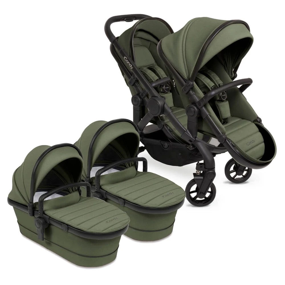 ICandy Peach 7 Twin Pushchair - Ivy 3 ICandy Peach 7 Twin Pushchair - Ivy