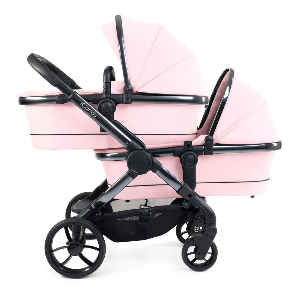 ICandy Peach 7 Twin Pushchair Travel System Bundle With Cocoon ISize Car Seat & Base - Blush 5 ICandy Peach 7 Twin Pushchair Travel System Bundle With Cocoon ISize Car Seat & Base - Blush - Image 3
