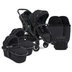 ICandy Peach 7 Designer Collection Twin Pushchair & Accessories Bundle - Cerium