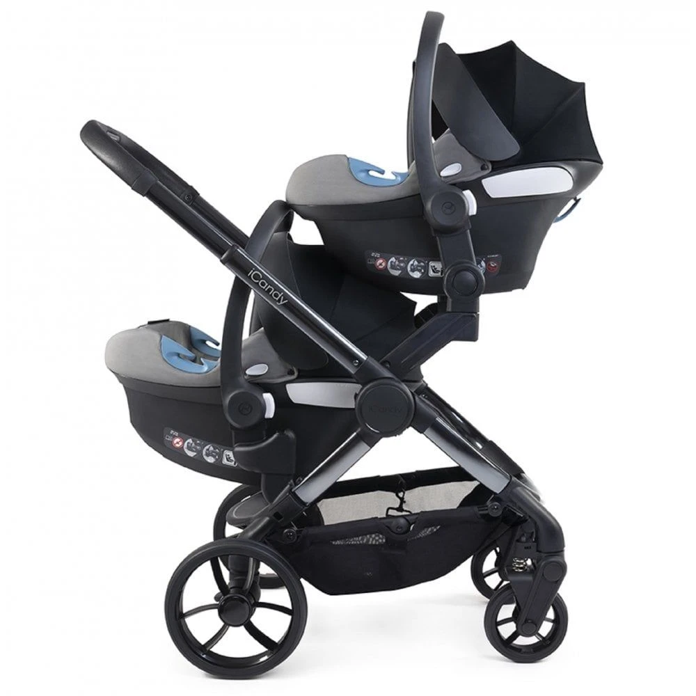 ICandy Peach 7 Twin Pushchair Travel System Bundle With Maxi-Cosi Cabriofix ISize Car Seat & Base - Coco 9 ICandy Peach 7 Twin Pushchair Travel System Bundle With Maxi-Cosi Cabriofix ISize Car Seat & Base - Coco - Image 7