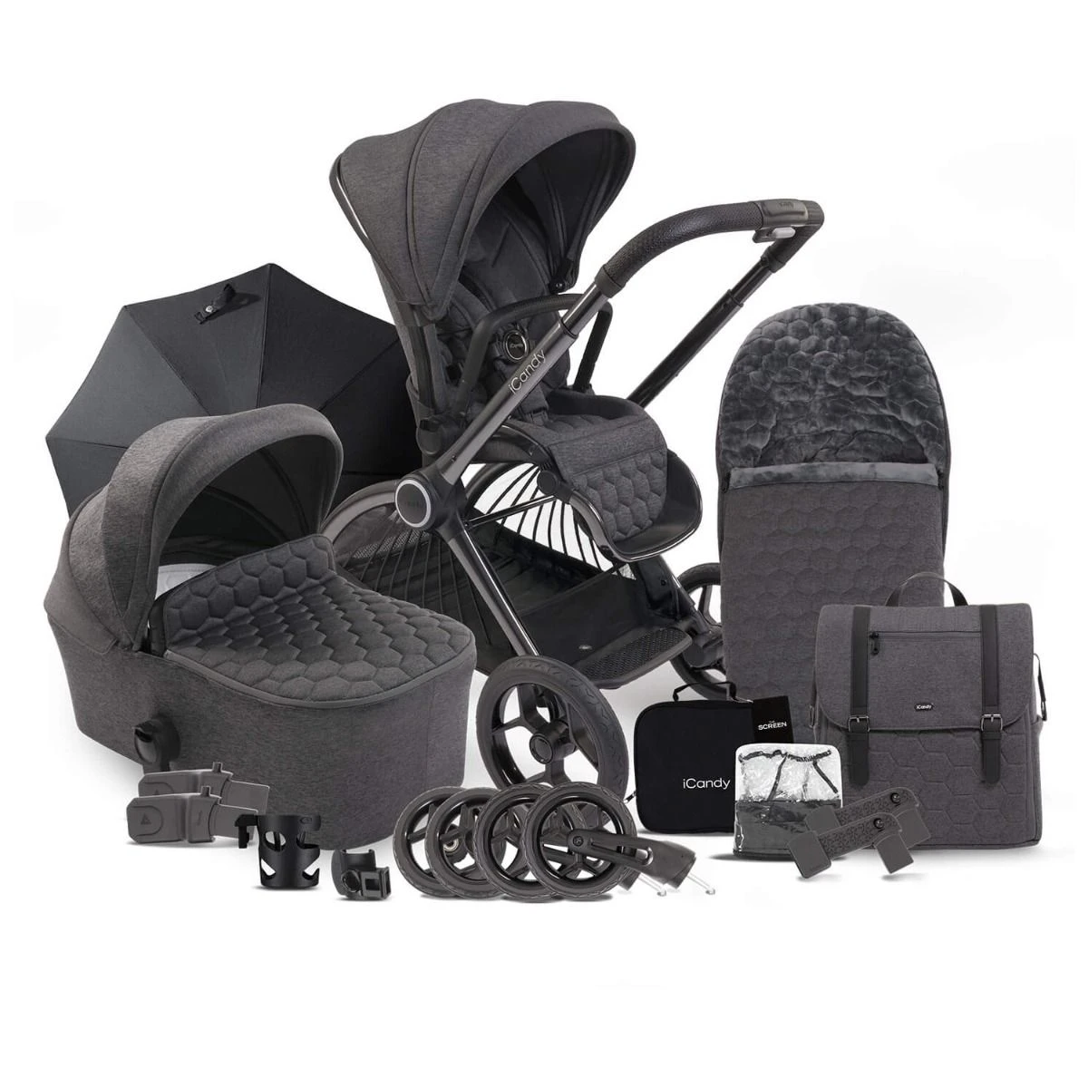 ICandy Core Travel System Bundle With Maxi-Cosi CabrioFix ISize & Base - Dark Grey 4 ICandy Core Travel System Bundle With Maxi-Cosi CabrioFix ISize & Base - Dark Grey - Image 2
