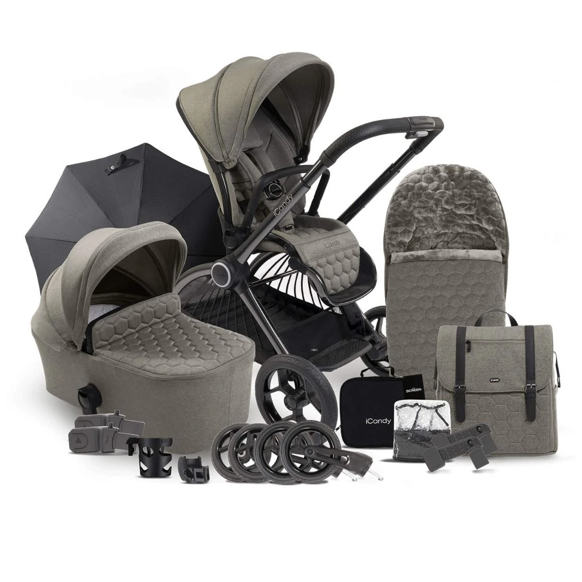 ICandy Core Travel System Bundle With Maxi-Cosi CabrioFix ISize & Base - Light Moss 4 ICandy Core Travel System Bundle With Maxi-Cosi CabrioFix ISize & Base - Light Moss - Image 2