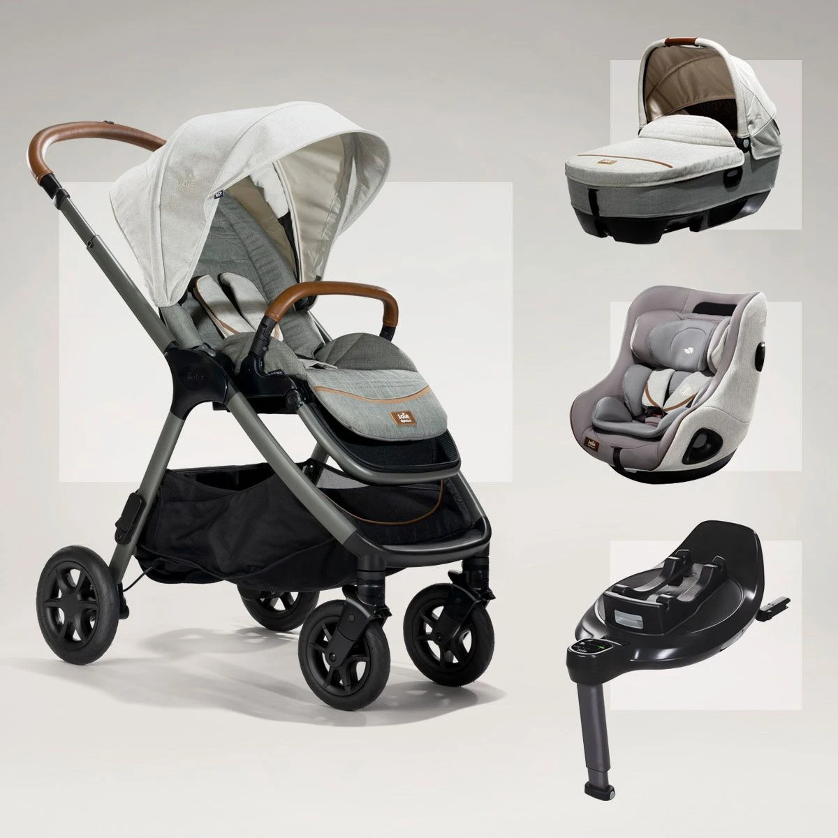 Joie Finiti Signature Flex Travel System With Calmi - Oyster 3 Joie Finiti Signature Flex Travel System With Calmi - Oyster