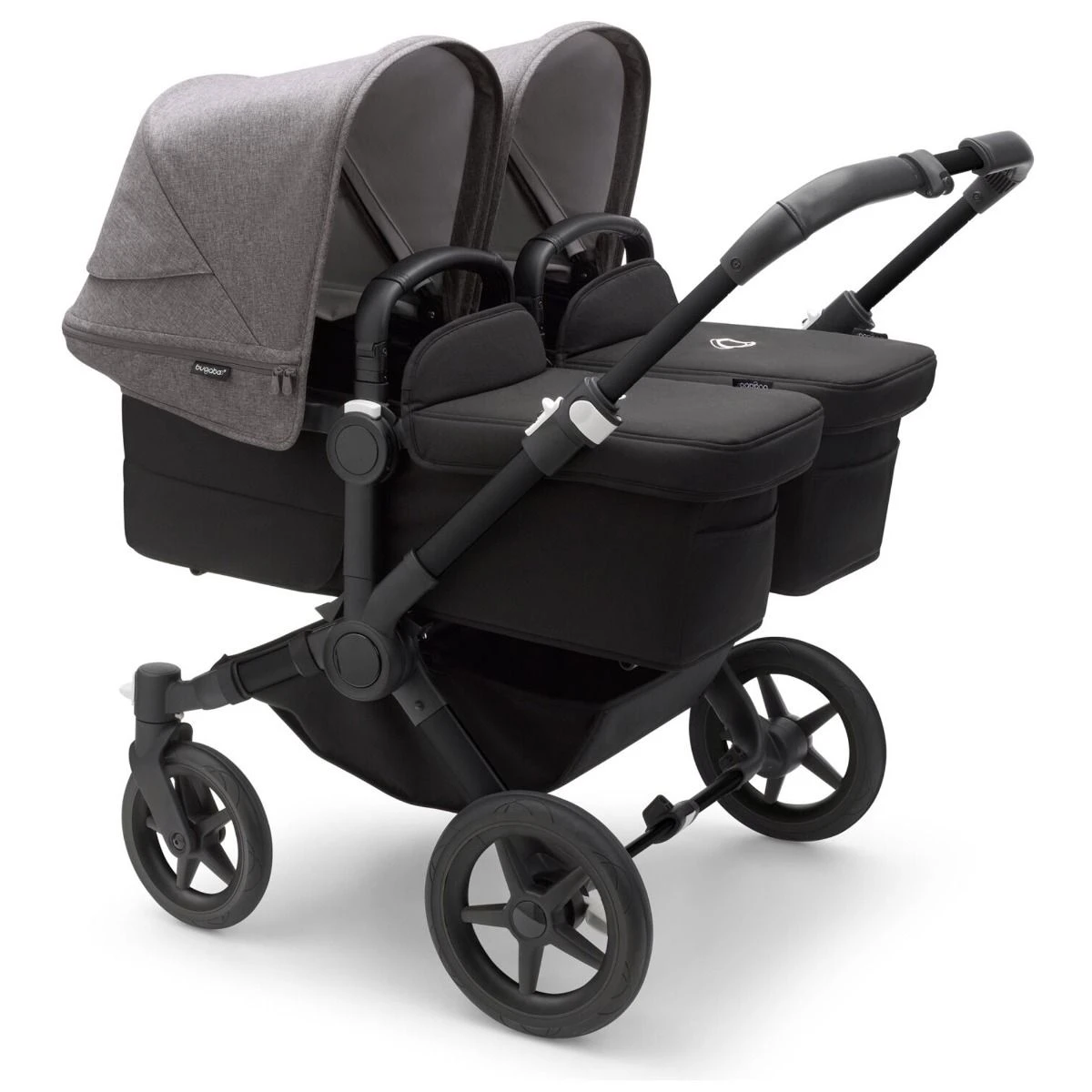 Bugaboo Donkey 5 Twin Pushchair - Grey Melange Canopy 3 Bugaboo Donkey 5 Twin Pushchair - Grey Melange Canopy