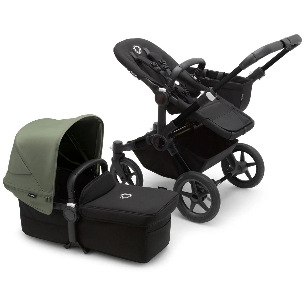 Bugaboo Donkey 5 Mono Pushchair - Forest Green Canopy 3 Bugaboo Donkey 5 Mono Pushchair - Forest Green Canopy