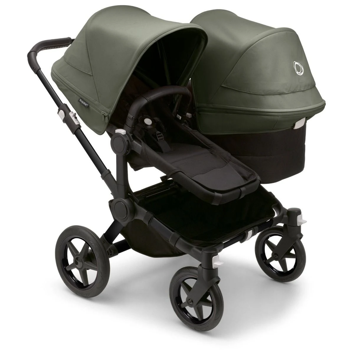 Bugaboo Donkey 5 Duo Pushchair - Forest Green Canopy 3 Bugaboo Donkey 5 Duo Pushchair - Forest Green Canopy