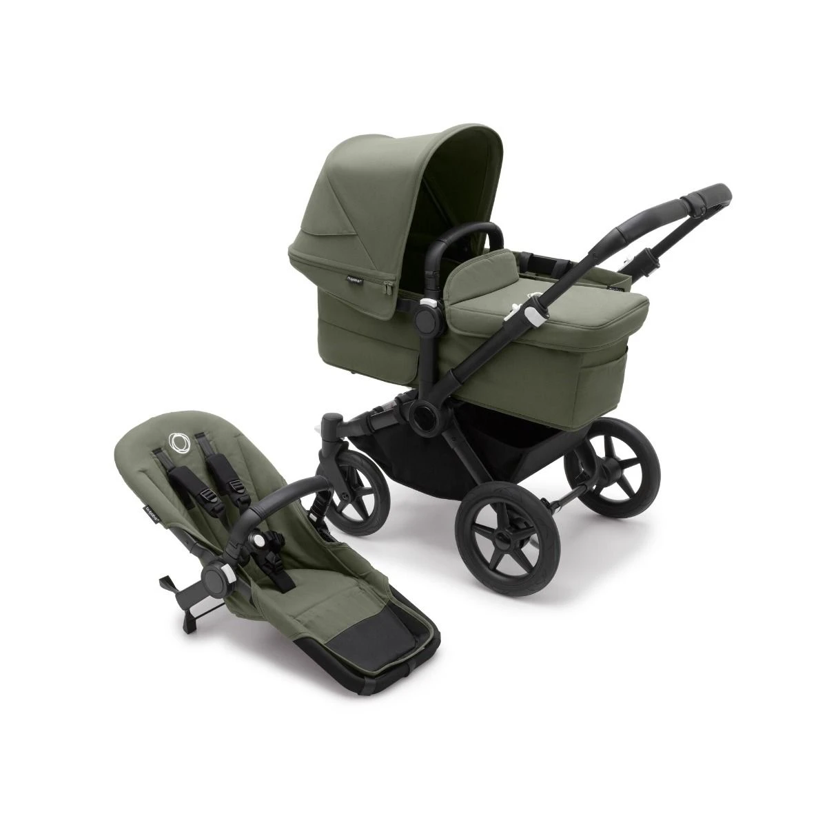 Bugaboo Donkey 5 Mono With Maxi-Cosi Cabriofix ISize Travel System - Black/Forest Green 6 Bugaboo Donkey 5 Mono With Maxi-Cosi Cabriofix ISize Travel System - Black/Forest Green - Image 4