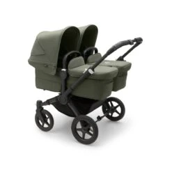 Bugaboo Donkey 5 Twin With Turtle Air Travel System - Black/Forest Green -Baby Products Store large jpg 100000004 donkey5 twin complete bassinet forest green