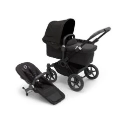 Bugaboo Donkey 5 Mono Pushchair - Midnight Black Canopy 16 Bugaboo Donkey 5 Mono Pushchair - Midnight Black Canopy -Baby Products Store large jpg 100003001 donkey5 black black canopy black combi 1 1