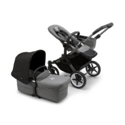 Bugaboo Donkey 5 Mono Pushchair - Midnight Black Canopy 15 Bugaboo Donkey 5 Mono Pushchair - Midnight Black Canopy -Baby Products Store large jpg 100003001 donkey5 gra gm canopy black combi 2 1 1