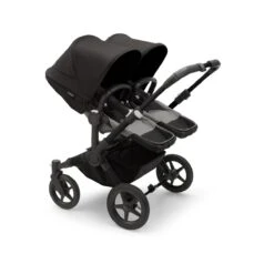 Bugaboo Donkey 5 Twin Pushchair - Midnight Black Canopy -Baby Products Store large jpg 100003001 donkey5 twin black seat gm canopy black