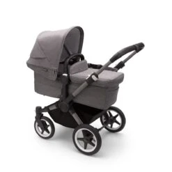 Bugaboo Donkey 5 Mono With Maxi-Cosi Cabriofix ISize Travel System - Graphite/Grey Melange -Baby Products Store large jpg 100003002 donkey5 mono gra bassinet gm canopy gm 1 1 1 1