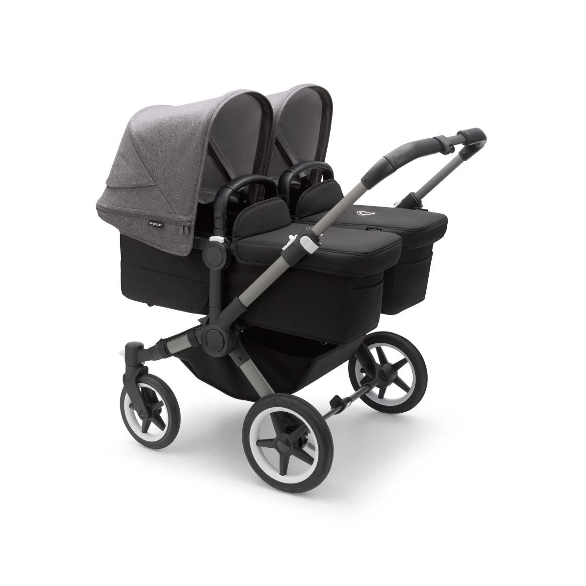 Bugaboo Donkey 5 Twin Pushchair - Grey Melange Canopy 6 Bugaboo Donkey 5 Twin Pushchair - Grey Melange Canopy - Image 4