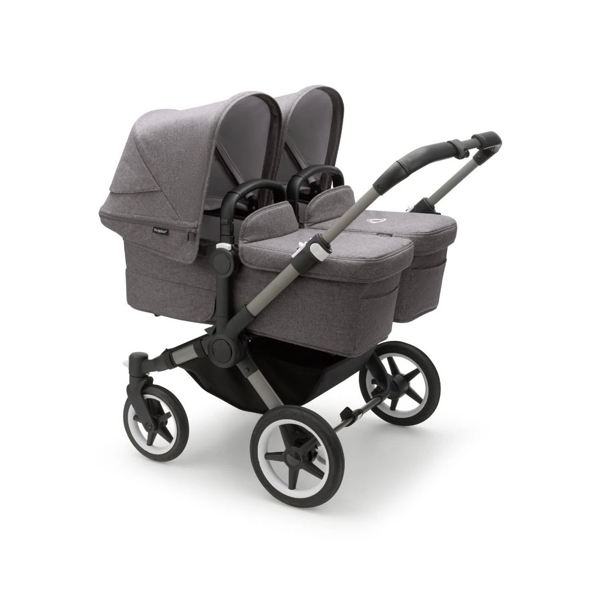 Bugaboo Donkey 5 Twin Pushchair - Grey Melange Canopy 7 Bugaboo Donkey 5 Twin Pushchair - Grey Melange Canopy - Image 5