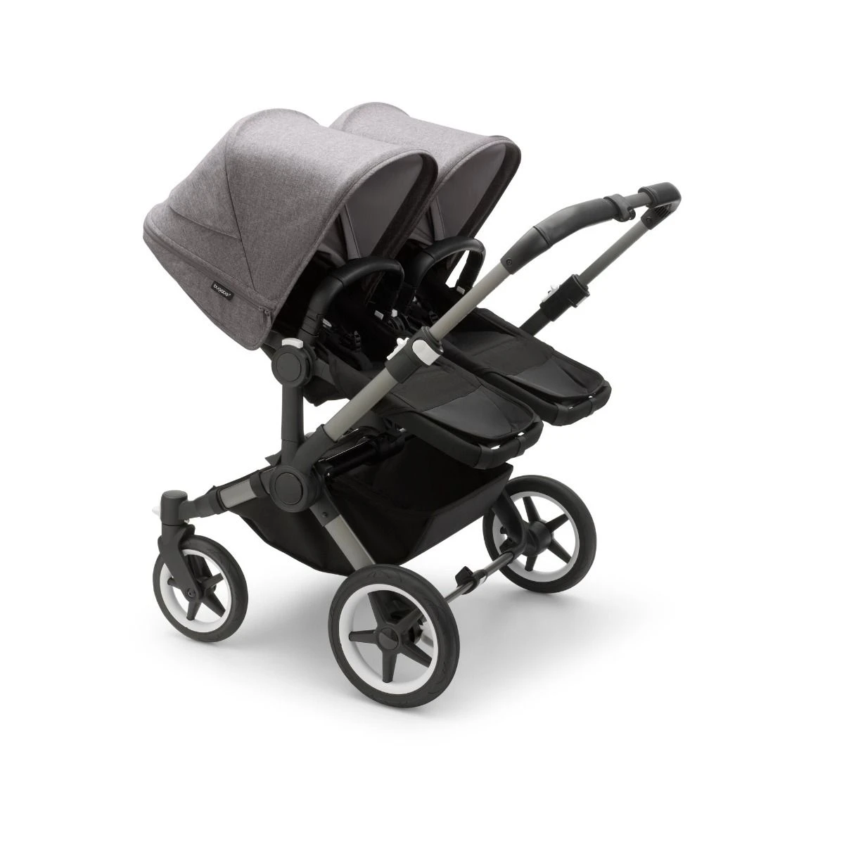 Bugaboo Donkey 5 Twin Pushchair - Grey Melange Canopy 10 Bugaboo Donkey 5 Twin Pushchair - Grey Melange Canopy - Image 8