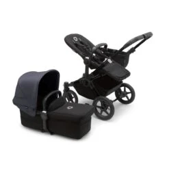 Bugaboo Donkey 5 Mono With Maxi-Cosi Cabriofix ISize Travel System - Styled By You -Baby Products Store large jpg 100003003 donkey5 black black canopy stormy blue combi 2 6