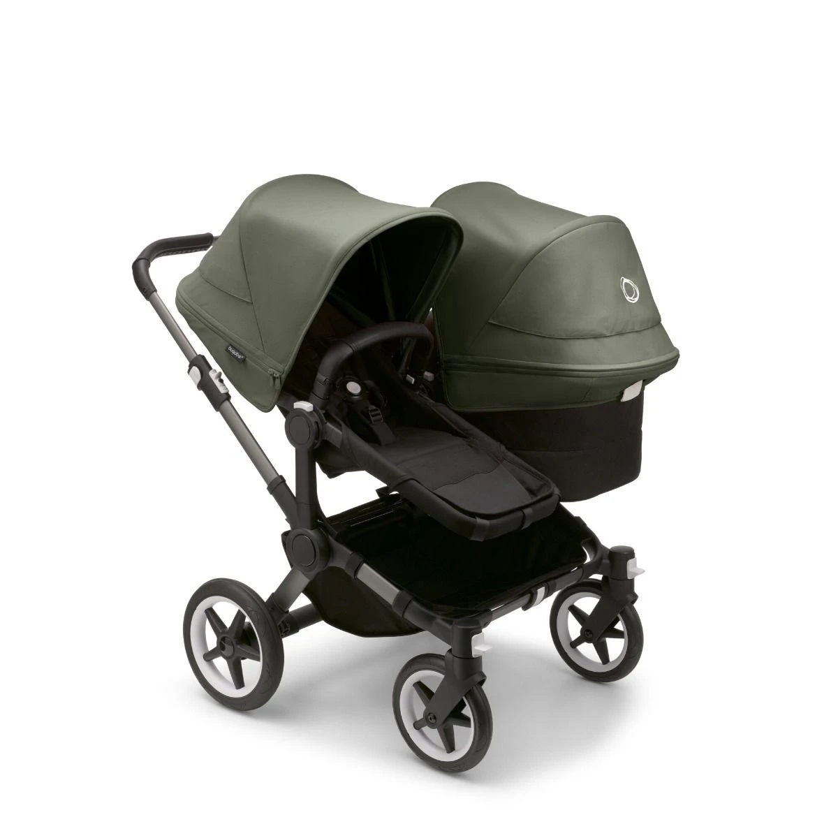 Bugaboo Donkey 5 Duo Pushchair - Forest Green Canopy 6 Bugaboo Donkey 5 Duo Pushchair - Forest Green Canopy - Image 4