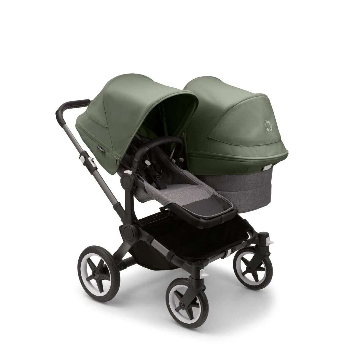 Bugaboo Donkey 5 Duo Pushchair - Forest Green Canopy 7 Bugaboo Donkey 5 Duo Pushchair - Forest Green Canopy - Image 5