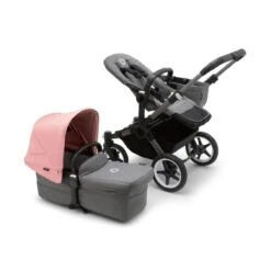 Bugaboo Donkey 5 Mono Pushchair - Morning Pink Canopy -Baby Products Store large jpg 100003005 donkey5 gra gm canopy morning pink combi 2 2