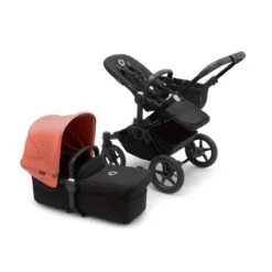Bugaboo Donkey 5 Mono With Maxi-Cosi Cabriofix ISize Travel System - Styled By You -Baby Products Store large jpg 100003006 donkey5 black black canopy sunrise red combi 2 6
