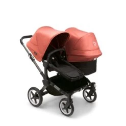 Bugaboo Donkey 5 Duo Pushchair - Sunrise Red Canopy -Baby Products Store large jpg 100003006 donkey5 duo gra black canopy sunrise red 1