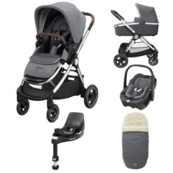 Maxi-Cosi Adorra Luxe Travel System With Base - Twillic Grey