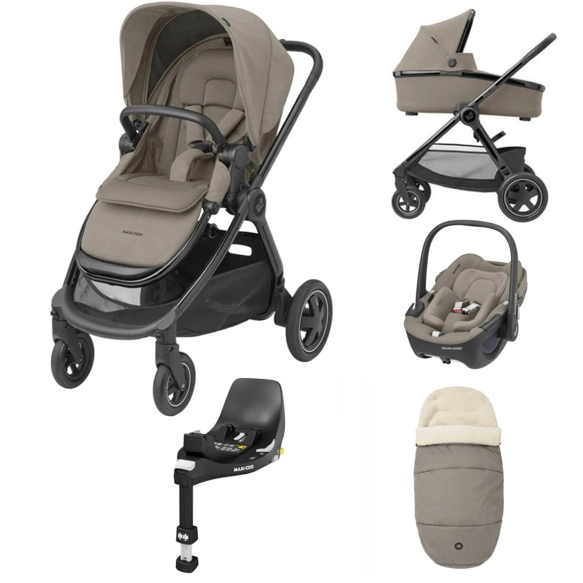 Maxi-Cosi Adorra Luxe Travel System With Base - Twillic Truffle 3 Maxi-Cosi Adorra Luxe Travel System With Base - Twillic Truffle