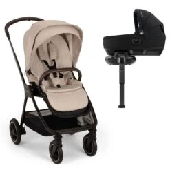 Nuna TRIV Next Stroller + CARI + BASE Next - Biscotti (2024)