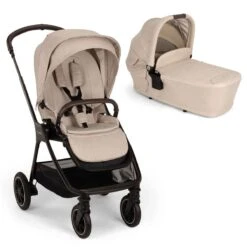 Nuna TRIV Next Stroller + LYTL Carrycot - Biscotti (2024)