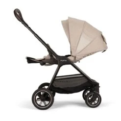 Nuna TRIV Next Stroller + CARI + BASE Next - Biscotti (2024) -Baby Products Store nuna trivnext biscotti profile fp recline 3 gl1934 8x8 6