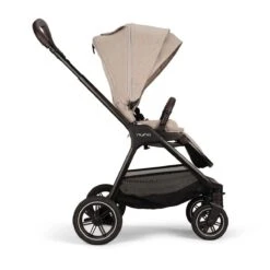 Nuna TRIV Next Stroller + CARI + BASE Next - Biscotti (2024) -Baby Products Store nuna trivnext biscotti profile fw gl 8x8 6