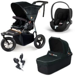 Out 'n' About Nipper V5 Single Travel System With Cybex Cloud T - Forest Black