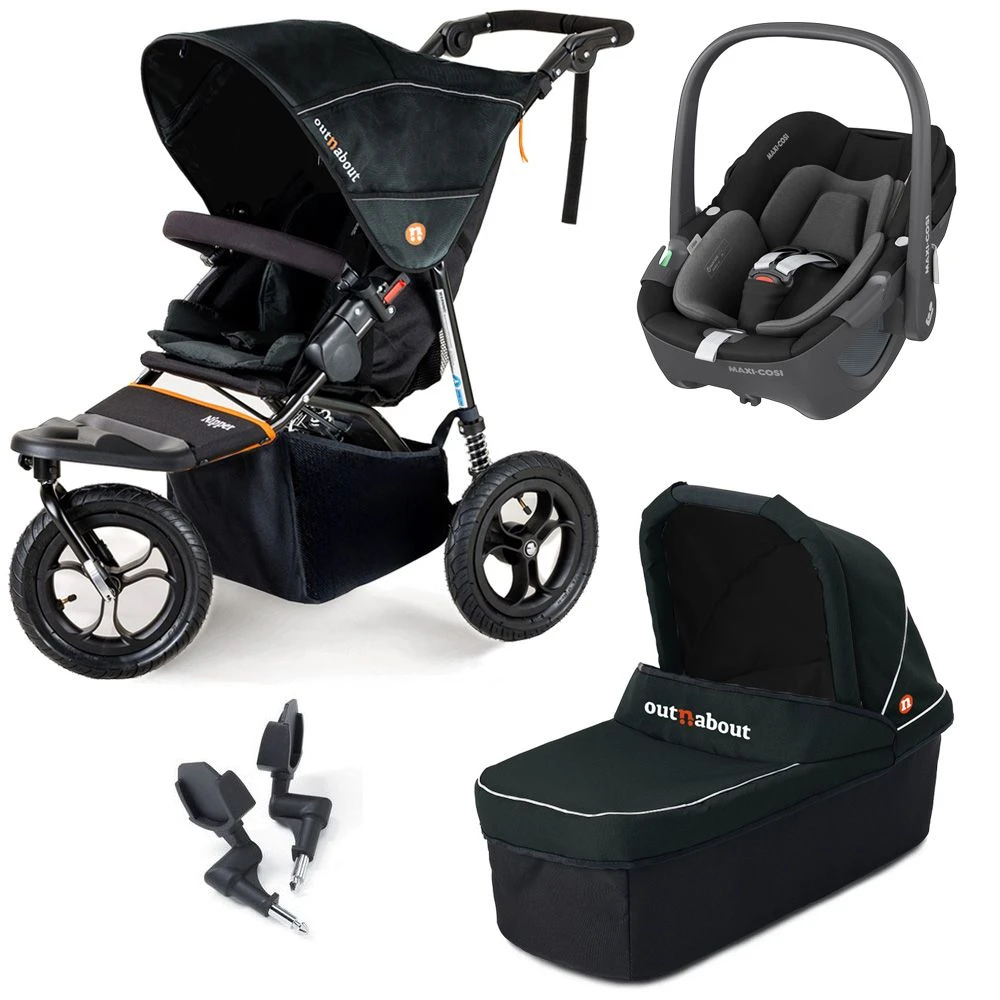Out 'n' About Nipper V5 Single Travel System With Maxi-Cosi Pebble 360 - Forest Black 3 Out 'n' About Nipper V5 Single Travel System With Maxi-Cosi Pebble 360 - Forest Black