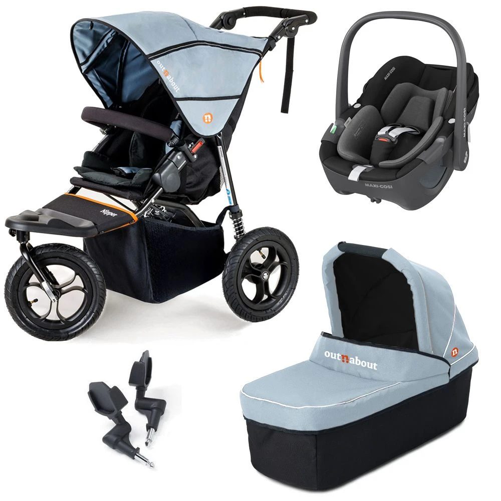 Out 'n' About Nipper V5 Single Travel System With Maxi-Cosi Pebble 360 - Rocksalt Grey 3 Out 'n' About Nipper V5 Single Travel System With Maxi-Cosi Pebble 360 - Rocksalt Grey
