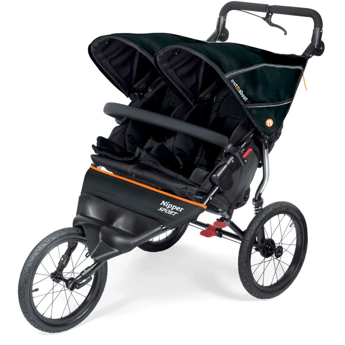 Out N About Nipper Sport V5 Double Pushchair - Forest Black 3 Out N About Nipper Sport V5 Double Pushchair - Forest Black