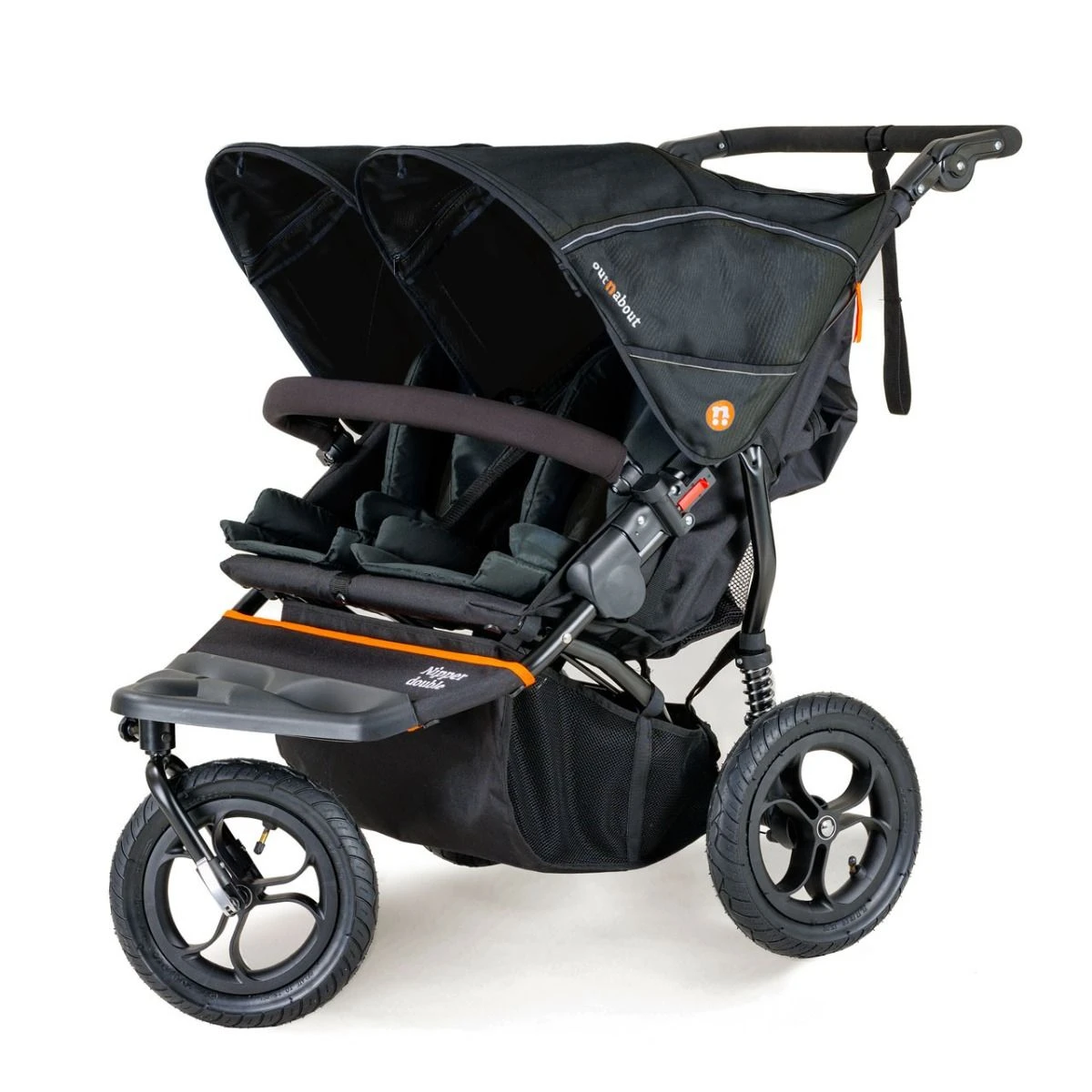 Out N About Nipper V5 Double Pushchair + Two Carrycots - Forest Black 6 Out N About Nipper V5 Double Pushchair + Two Carrycots - Forest Black - Image 4