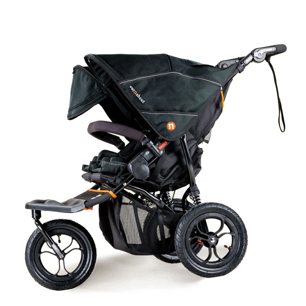 Out N About Nipper V5 Double Pushchair + Two Carrycots - Forest Black 9 Out N About Nipper V5 Double Pushchair + Two Carrycots - Forest Black - Image 7