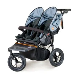 Out N About Nipper V5 Double Pushchair + Two Carrycots - Rocksalt Grey -Baby Products Store out n about nipper double v5 rocksalt grey 2 2