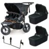 Out N About Nipper V5 Double Pushchair + Two Carrycots - Forest Black 1 Out N About Nipper V5 Double Pushchair + Two Carrycots - Forest Black -Baby Products Store out n about nipper double v5 two carrycots forest black