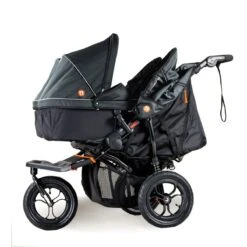 Out N About Nipper V5 Double Pushchair + Two Carrycots - Forest Black 14 Out N About Nipper V5 Double Pushchair + Two Carrycots - Forest Black -Baby Products Store out n about nipper double v5 two carrycots side