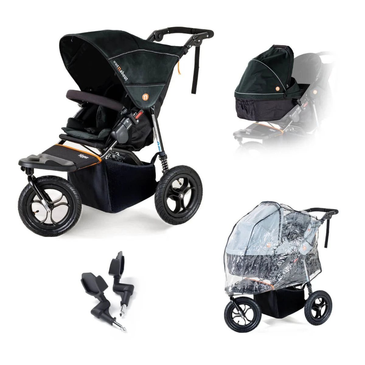 Out N About Nipper V5 Single Newborn Starter Bundle - Forest Black 3 Out N About Nipper V5 Single Newborn Starter Bundle - Forest Black