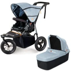 Out 'n' About Nipper V5 Single Travel System With Maxi-Cosi CabrioFix ISize + Base - Rocksalt Grey -Baby Products Store out n about nipper single v5 with carrycot rocksalt grey 1 4