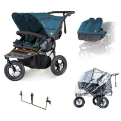 Out N About Nipper V5 Twin Starter Bundle - Highland Blue