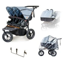 Out N About Nipper V5 Twin Starter Bundle - Rocksalt Grey